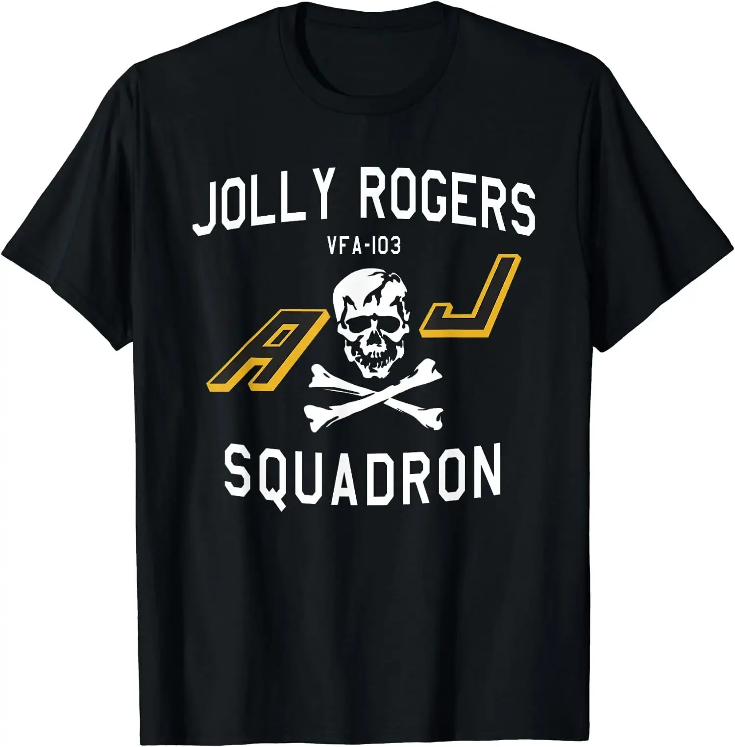 Jolly Rogers VFA-103 Squadron Skull Strike Fighter T-Shirt 100% Cotton O-Neck Short Sleeve Summer Casual Mens T-shirt Size S-3XL