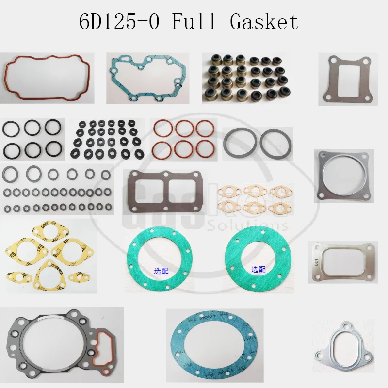 6D114 S6D114 6D125 For Komatsu Full Gasket Kit forklift engine