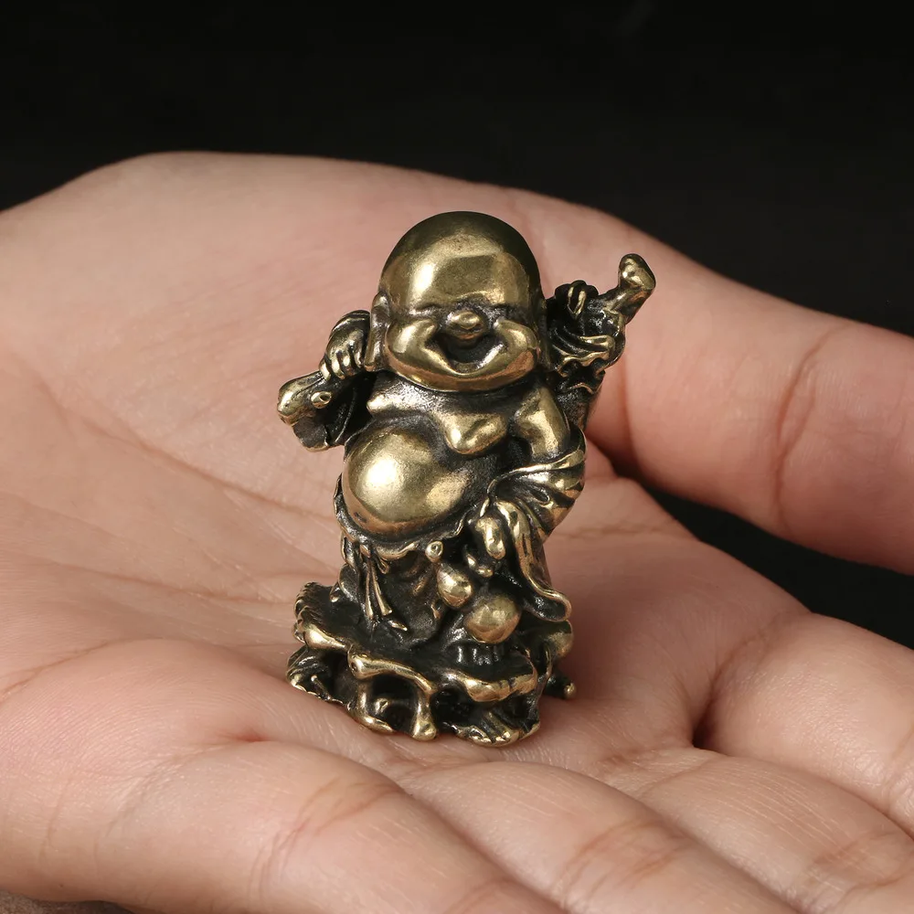 

Tang Dynasty Antique Brass Buddha Small Inch Buddha Deposit Bodhisattva Solid Core Copper Buddha Imitation Bronze Collection