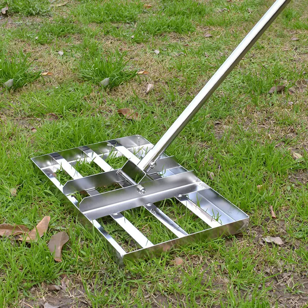 Stainless Steel Lawn Rake Lawn Leveling Rake For Level Soil Sand And Mud Garden Yard Farm Tools
