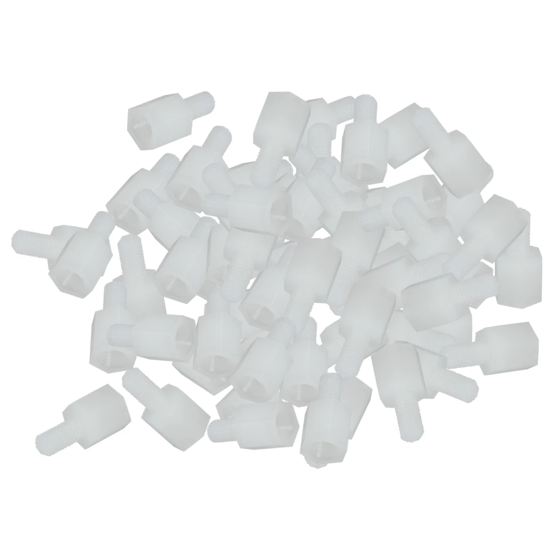 Exquisite-100 Pcs Hex Threaded Spacer Offwhite Plastic PC Board Standoff