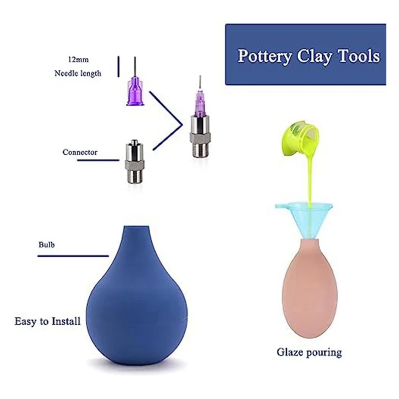 Ceramic Precision Tip Applicator Bottle Metal For Pottery Glaze Sliding Tail Pottery Glaze Squeeze Bottle For Clay Supplies