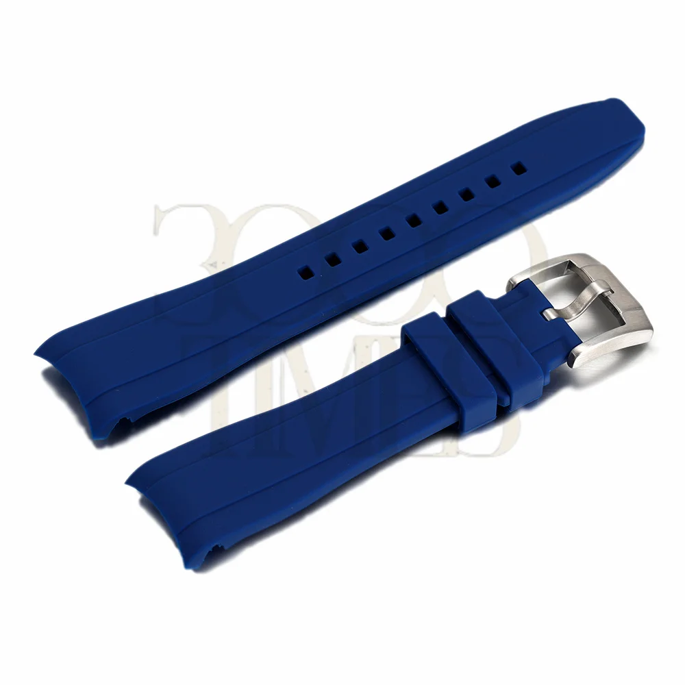 18MM 20MM 22MM Colorful Oyster Silicone Watch Strap Band Fit For Rolex Seiko Tissot Watch