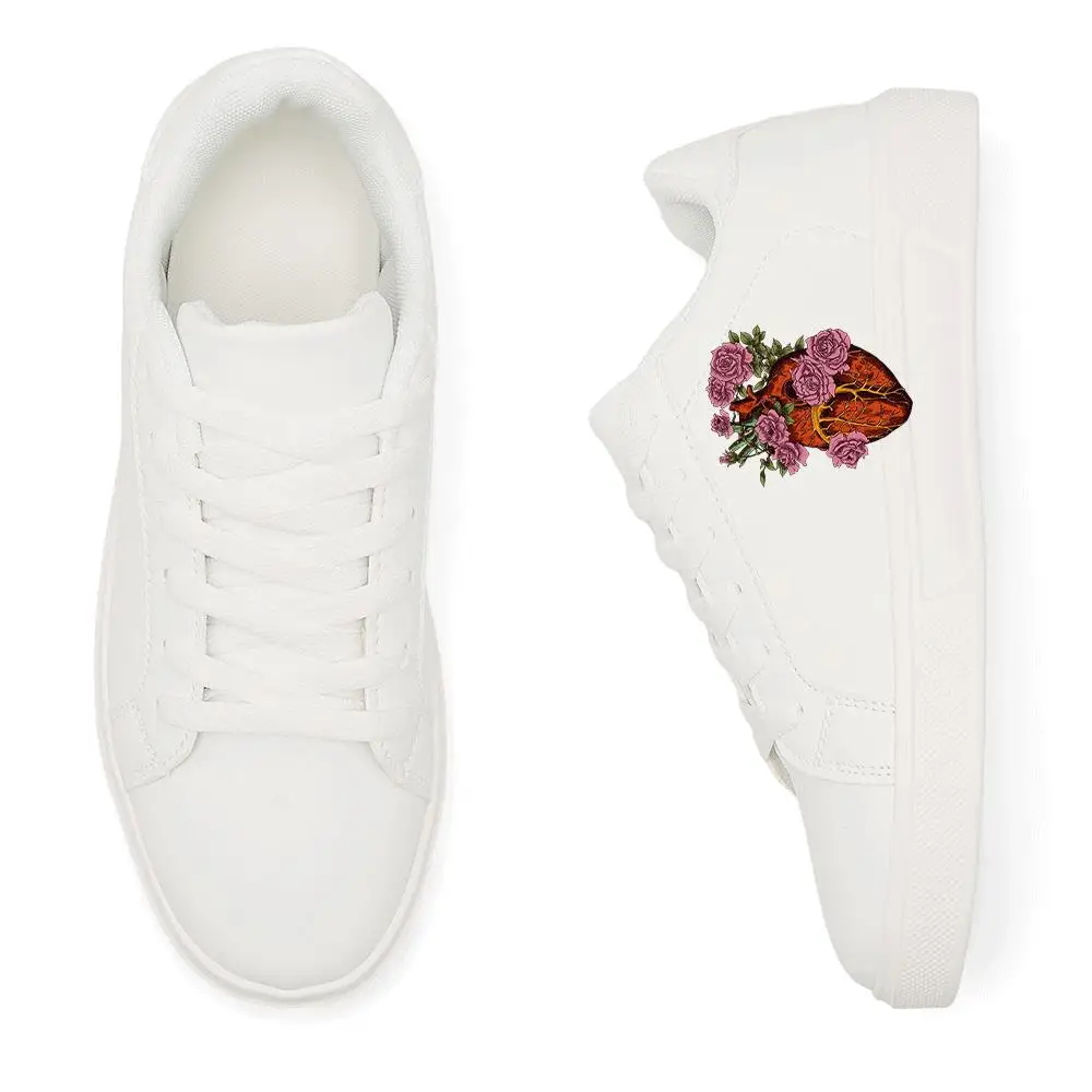 أحذية رياضية شبكية بيضاء منخفضة الرقبة للرجال: قابلة للتنفس - غير قابلة للانزلاق، خفيفة الوزن للارتداء اليومي، أحذية بيضاء جرافيتي مطلية بالرش #5