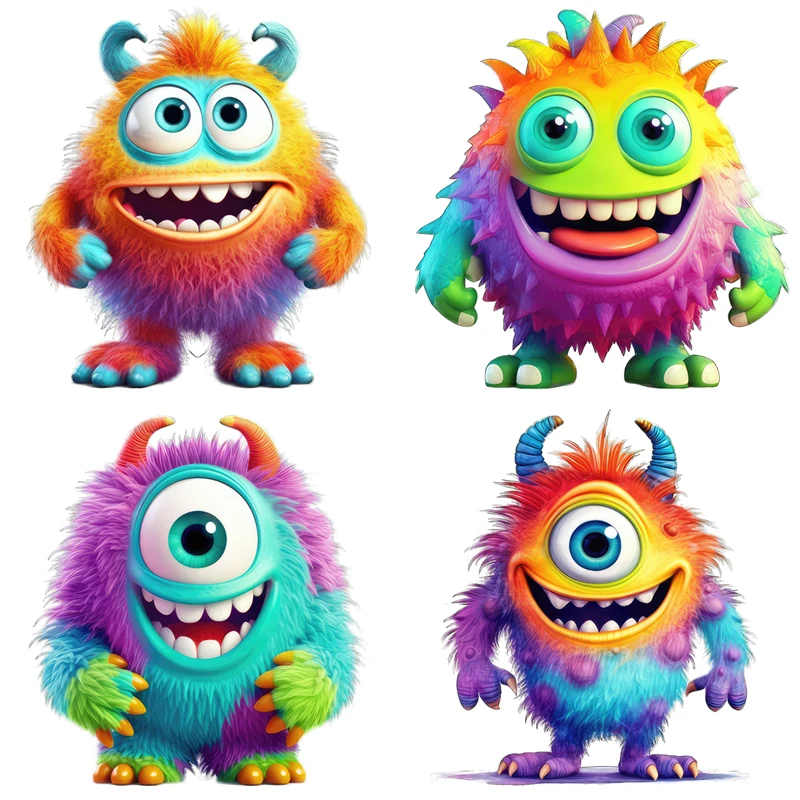 Three Ratels Q64 Colorful cartoon monster kid's place decoration wall sticker IPad sticker car decals