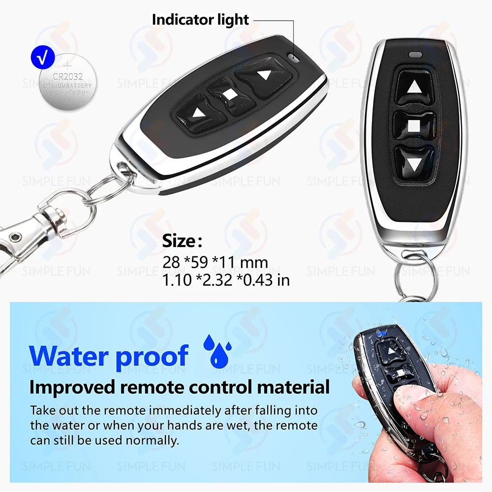 433 ميجا هرتز تيار مستمر محرك صغير لاسلكي التبديل تيار مستمر 6 فولت 12 فولت 18 فولت 24 فولت وحدة تحكم المحرك الصغيرة ، 50 متر الارسال ، للمحرك إلى الأمام عكس توقف/DIY