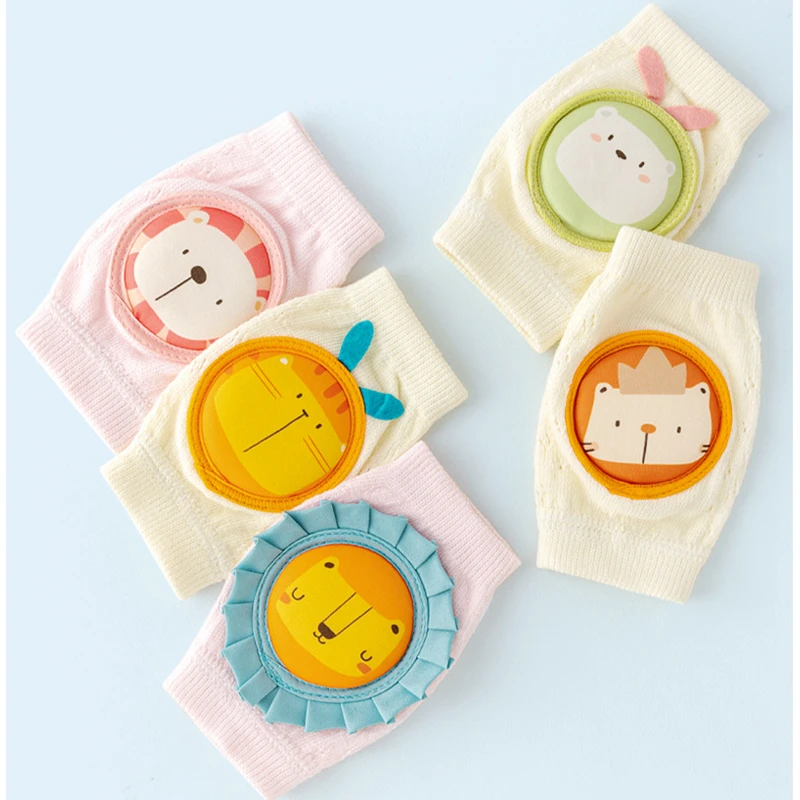 Baby Cartoon Knee Pads Kid Summer Crawling Elbow Cushion Toddler Breathable Knee Protector for Infant Mesh Leg Warmer Kneecap