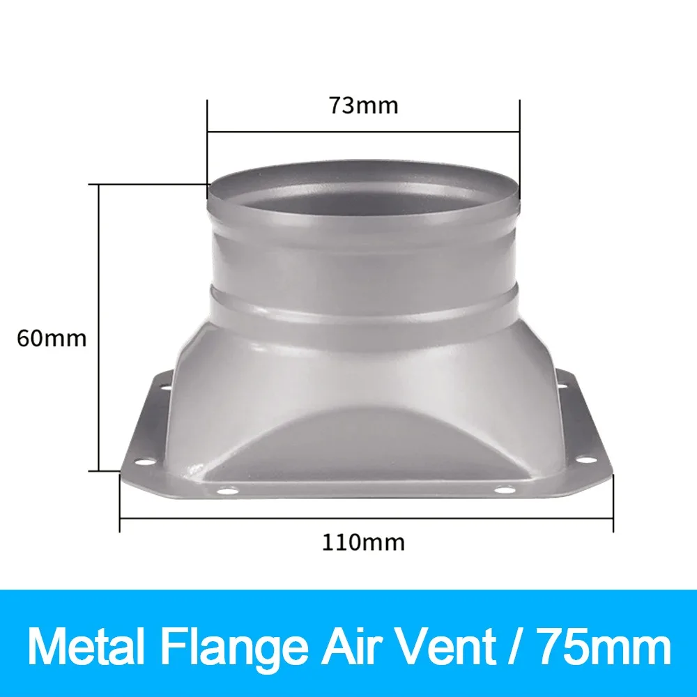 New Metal Pipe Air Vent Connector Round 4-10inch Tube Air Ventilation Joint Exhaust Duct Connector Fresh Air System