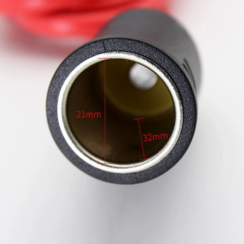 3.6m Cable Car Power Adapter Extender 15A Fuse Indicator 12ft Cord Extension 12V 24V Auto Chargers Cigar Lighter Socket Plug