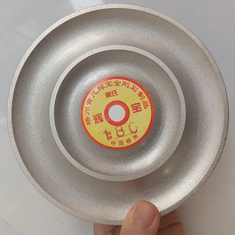 

Diamond Polishing Wheel with Two Grooves Concave Surface Egg-Shaped Surface Disc Ring-Shaped Grinding Polishing Wheel Jewelry