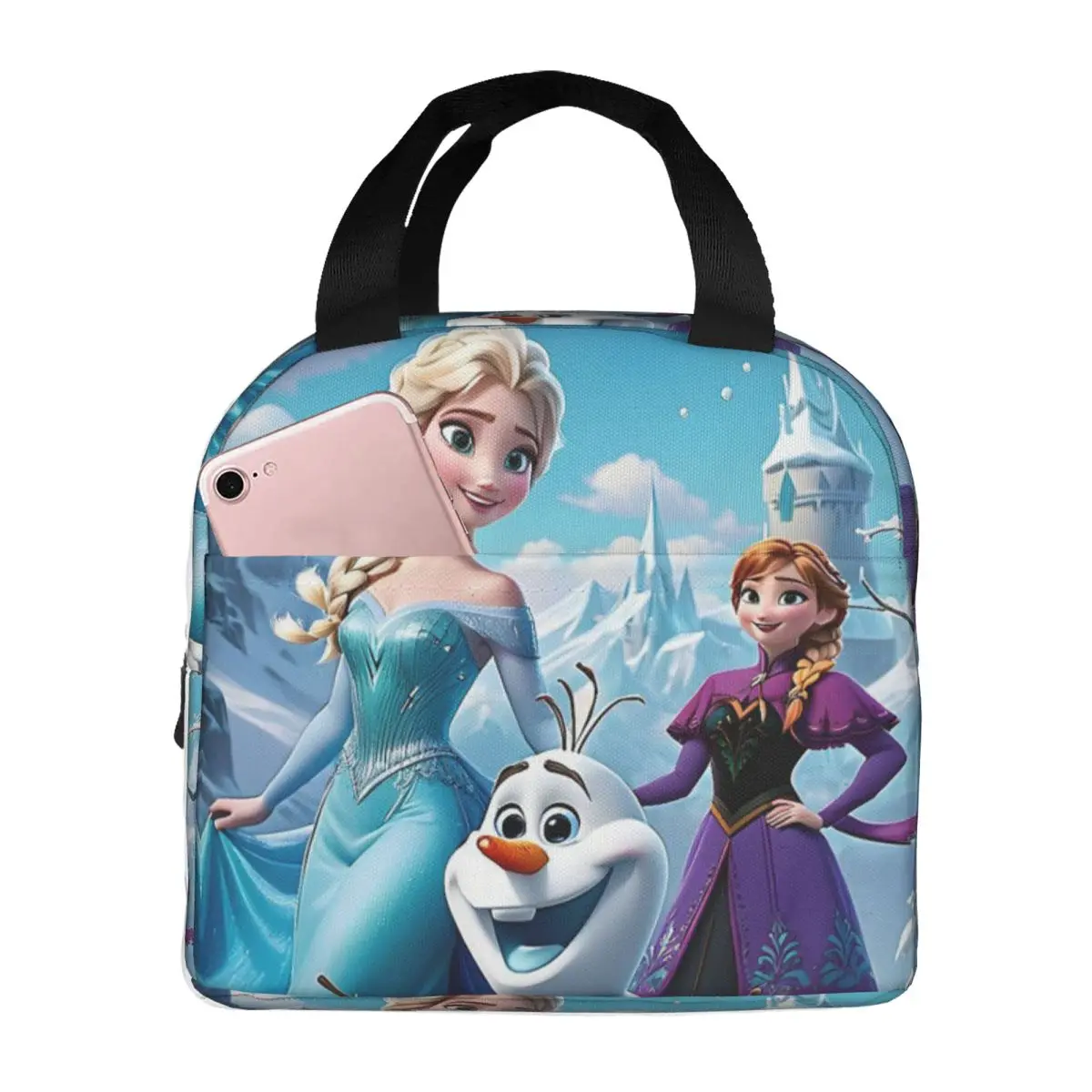 Frozen Lunch Bags Insulated Bento Box Portable Lunch Tote Resuable Picnic Bags Cooler Thermal Bag for Woman Girl Travel