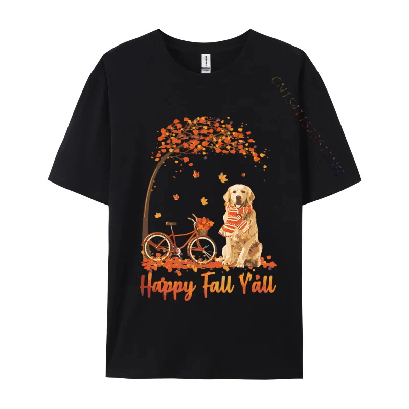 

Golden Retriever Dog Autumn Fall Cute T-shirt Black Fashionable Cotton Men Tops & Tees Funny T Shirts