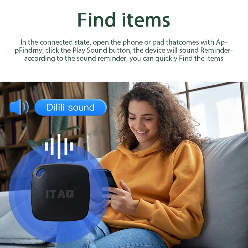 Smart Bluetooth GPS Tracker with Find My APP Anti Lose Reminder Device for Phone ITag Locator MFI Rated Locator Keys Pets Finder