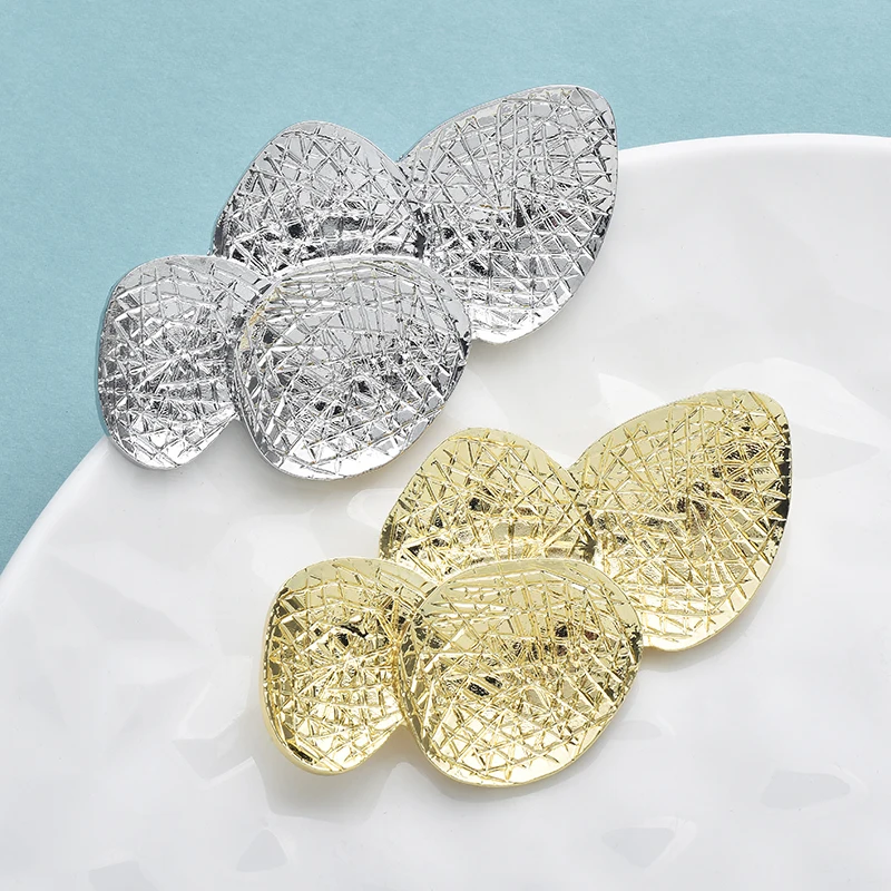 Wuli&baby High Quality Art Geometric Brooches For Women Unisex 2-color Alloy Leaves Party Office Brooch Pins Gifts