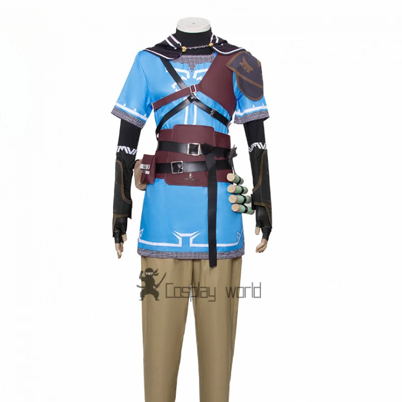 

Game Zelda Link Cosplay Breath of the Wild Costume Shirt Cloak Prop Uniform Sets Adult Kids Outfit For Carnival Halloween Party