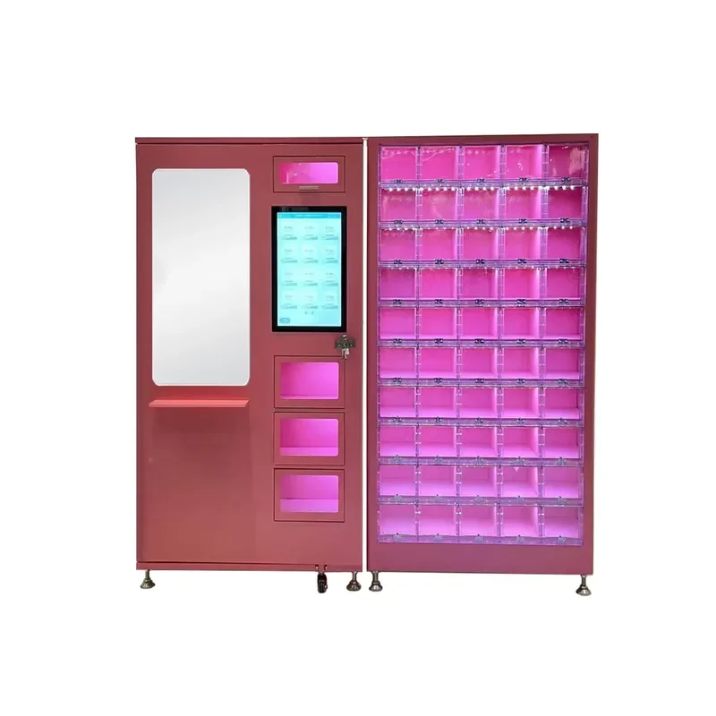 for XY Hot Sale Support Local Payment System Pink Locker Vending Machine Lipstick and Perfume for Sale