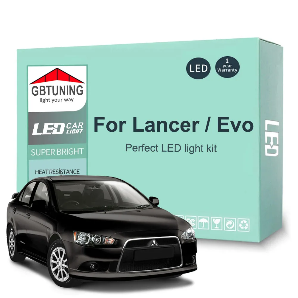 Canbus LED Interior Light Bulb For Mitsubishi Lancer Evo Evolution 7 8 9 10 VII VIII IX X 2002-2015 2016 2017 Cars Accessories
