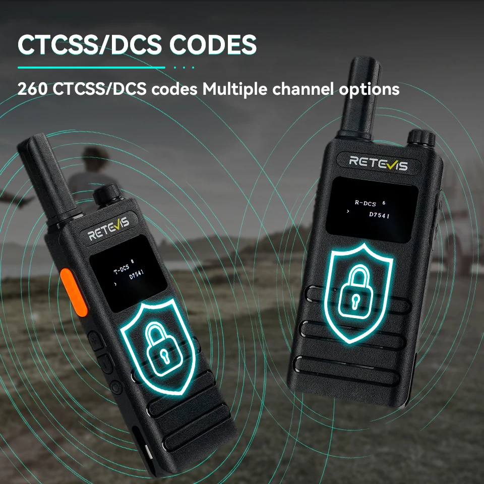 Retevis B63S (3. Generation RT22) Mini-Walkie-Talkies PMR446/FRS Slim LCD-Bildschirm wiederaufladbar für Restaurant Boutique Store (6er-Pack) – Detail 11