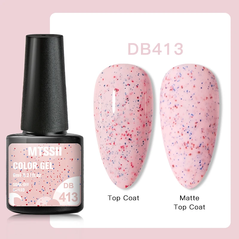 Mtssii 6ml Cheese Candy Yogurt Quail Gel Nail Polish Top Coat Design Manicure Semi Permanent Soak Off Varnish UV Art Nail Polish