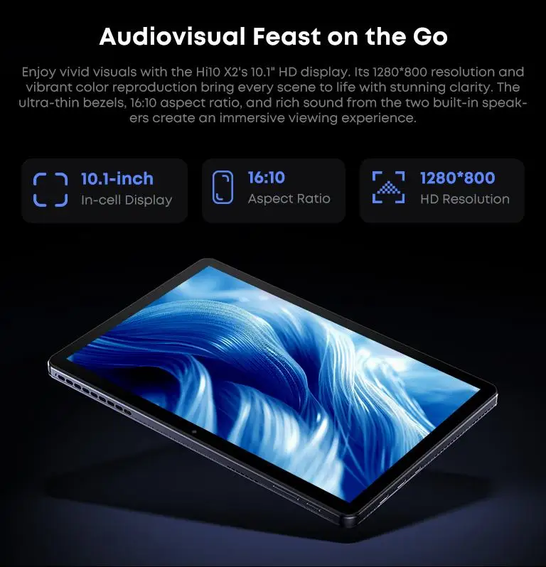 CHUWI Hi10 X2 Windows Tablets With Keyboard Laptop 10.1'' Intel Core i3-10100Y 8GB RAM 256GB SSD 2 In 1 Tablet PC 4K Windows11 WIFI6