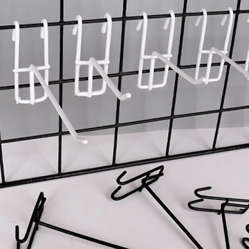 Black Mesh Grid Shelf Hooks, Supermarket Shelves, Convenience Store Accessories Can Be Hung With Thick Iron Hooks
