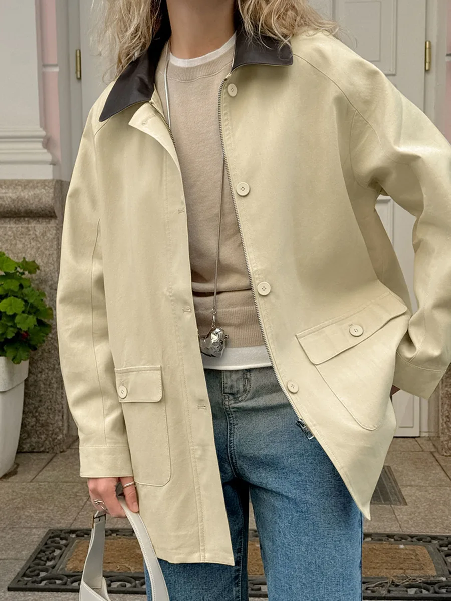 100% Baumwolle Vintage Patchwork Jacke Top Mode Herbst Turndown Kragen Einreiher Casual Mantel England Stil Neue Oberbekleidung