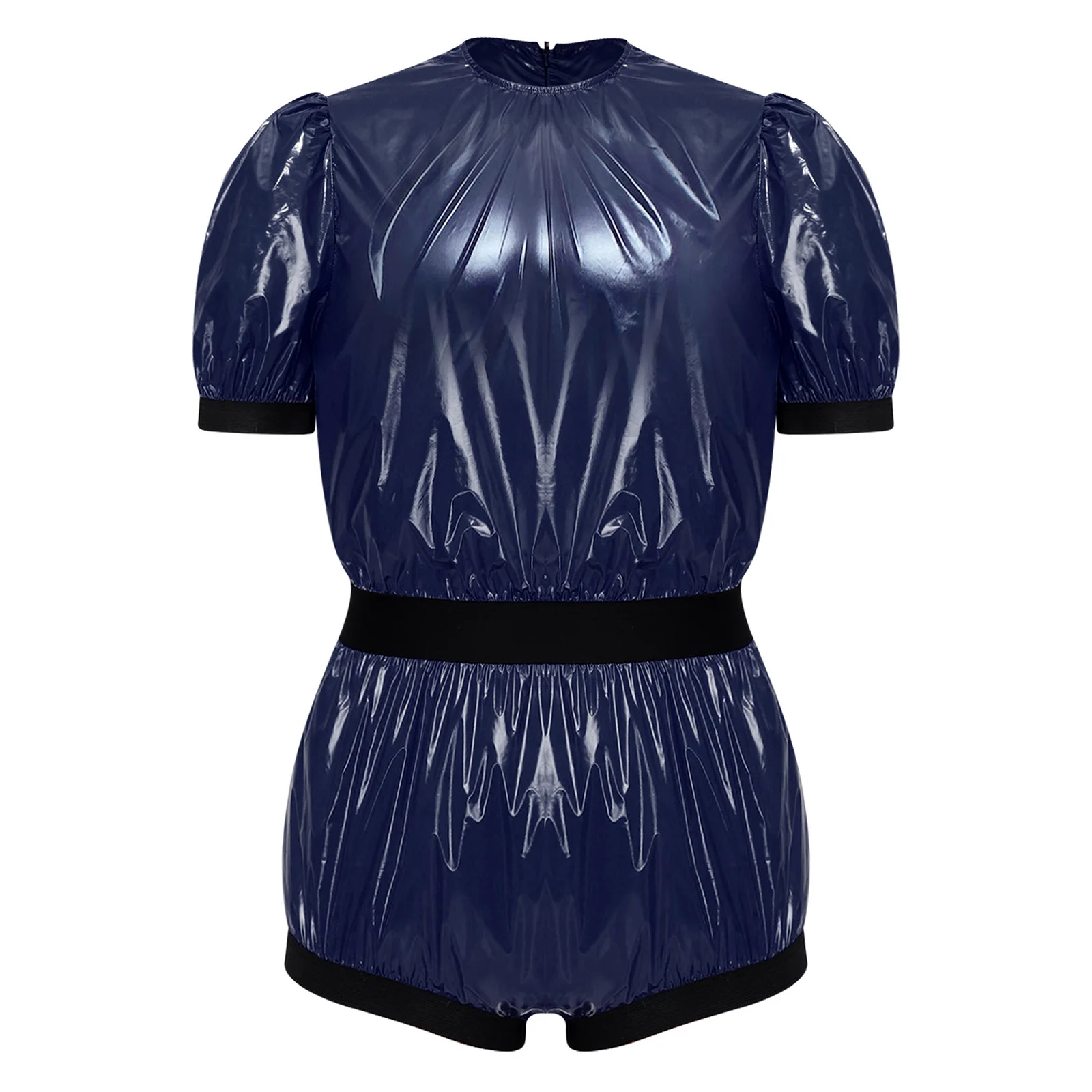 Men Women Waterproof Glossy Bodysuit Leak-proof Washable Diaper Cover Elderly Bedridden Special Needs Adaptive Jumpsuit Swimwear view 2