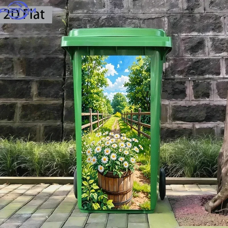 Printing Trash Can Sticker XCm 