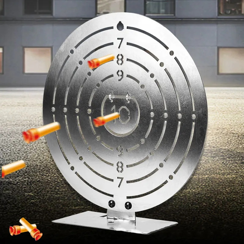 Outdoor Sports Gel Ball Soft Bullet Metal Circular Target CS Game Adult Shooting training target Equipment Toy Accessories QG450