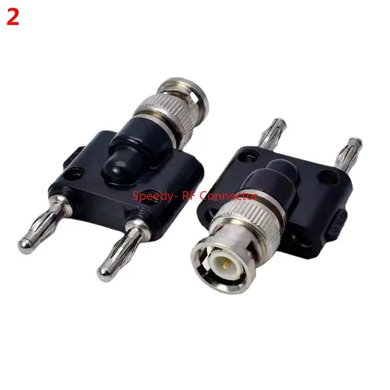 1Pcs Q9 BNC Male Female To BANANA Tee Type 3way 4way T Splitter Connector BNC To BNC RF Coax Adapter Fast Delivery Copper Brass