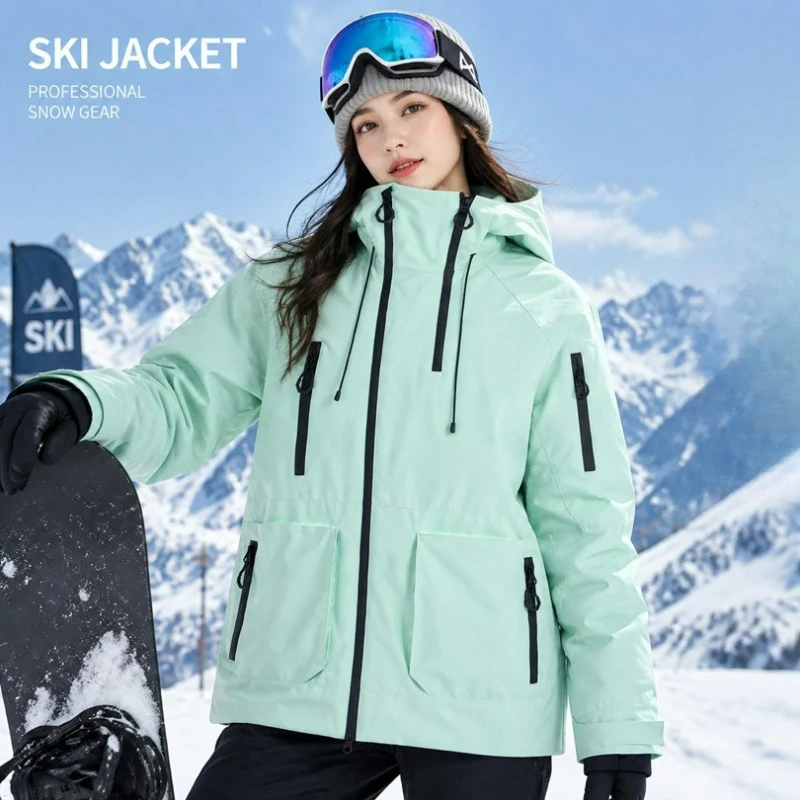 New Man Women Hooded Ski Snowboard Jacket Windproof Waterproof Thermal Wear-resistant Winter Outdoor Cold-proof Snow Clothes