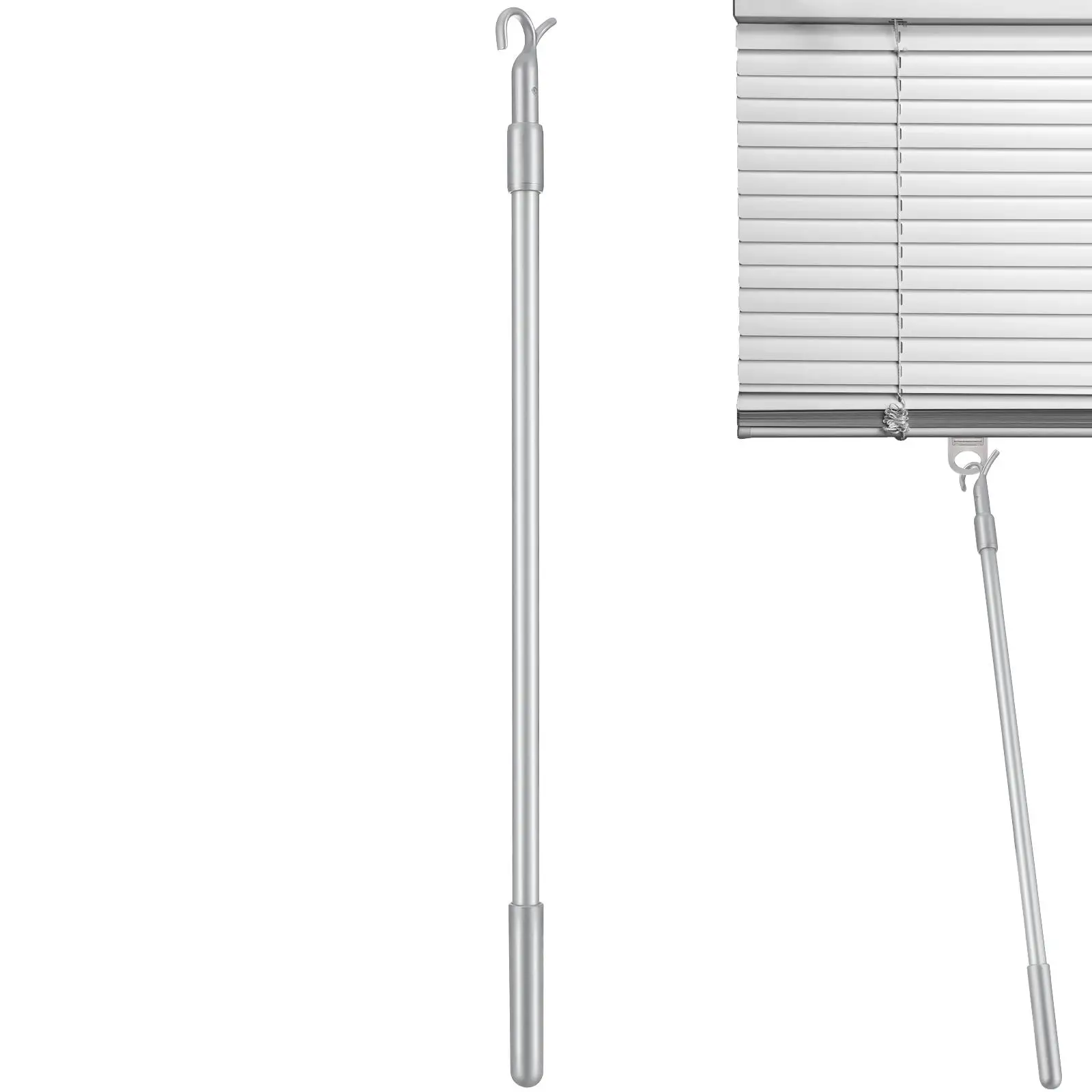 Curtain Retractable Rotary Rod Blinds Replacement Aluminum Alloy Vertical Rods