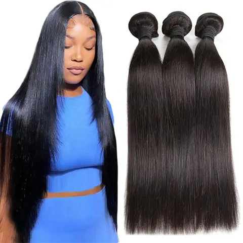Faisceaux De Cheveux Humains 28 30 32 Pouces Tissage Cheveux humains brésiliens solde Fashowbeauty Bundles 1/3/4 PCS Naturel Humain Femme Cheveux Brésiliens Armure 10A Extensions Cheveux Humains Livraison 3 Jour France