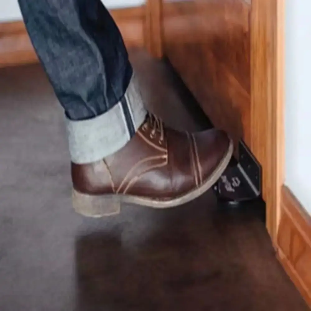 

Железный механизм открывания дверей без рук, высокая твердость, безопасная, без касания, дверная ножка, избегайте прикосновения, металлическая дверная ручка с педалью ног