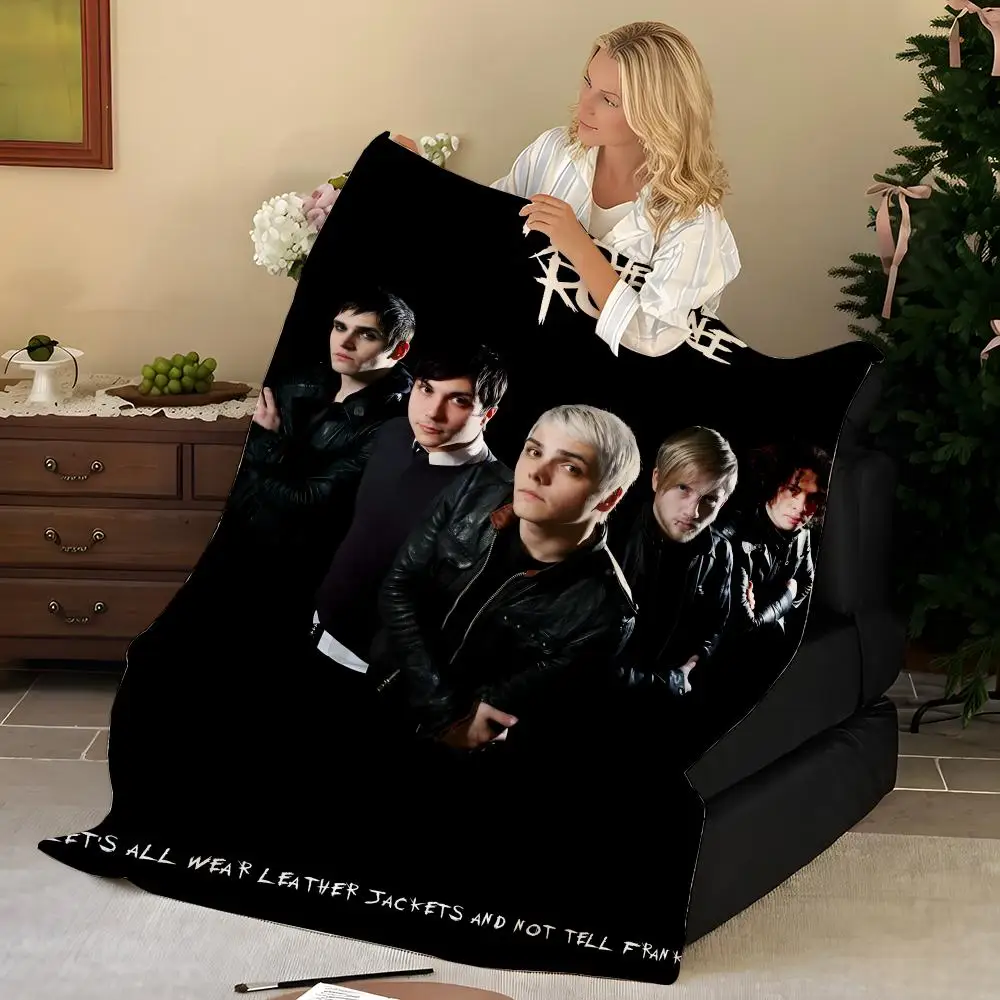 Music M-My C-Chemical R-Romance Throw Flannel Blanket, Soft Warm, Durable & Washable cute Cool