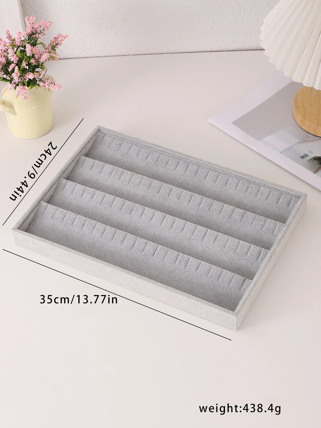 Velvet Jewelry Display Tray Exquisite Jewellery Holder Portable Ring Earrings Necklace Organizer Storage Box Organizator Trays