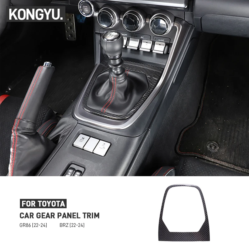 

LHD RHD Car Carbon Fiber Center Control Gear Shifter Frame Trim Interior Cover Accessories For Toyota GR86 Subaru BRZ 2022-2024