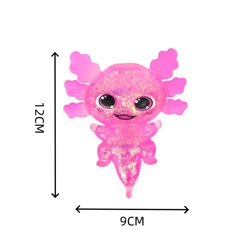 Colorful Salamander Maltose Fidgets Ornament Squishy Malt Sugar Stretchy Axolotl Fun Squeeze Birthday Supplies Anti-Anxiety Gift