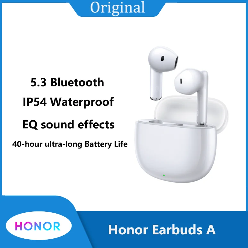 

Original Honor Earbuds A - Hi - Res Sound, 40H Battery Life, Semi - in - Ear Comfort Cloud Audio Cert, HiFi 5 DSP, 4 EQ Modes