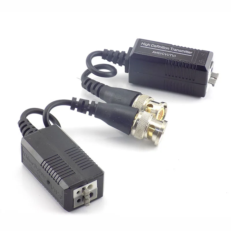 10pair UTP Video Balun Twisted CCTV Balun Passive Transceivers for HD CVI/TVI/AHD Camera Male BNC to UTP camera Accessories D6