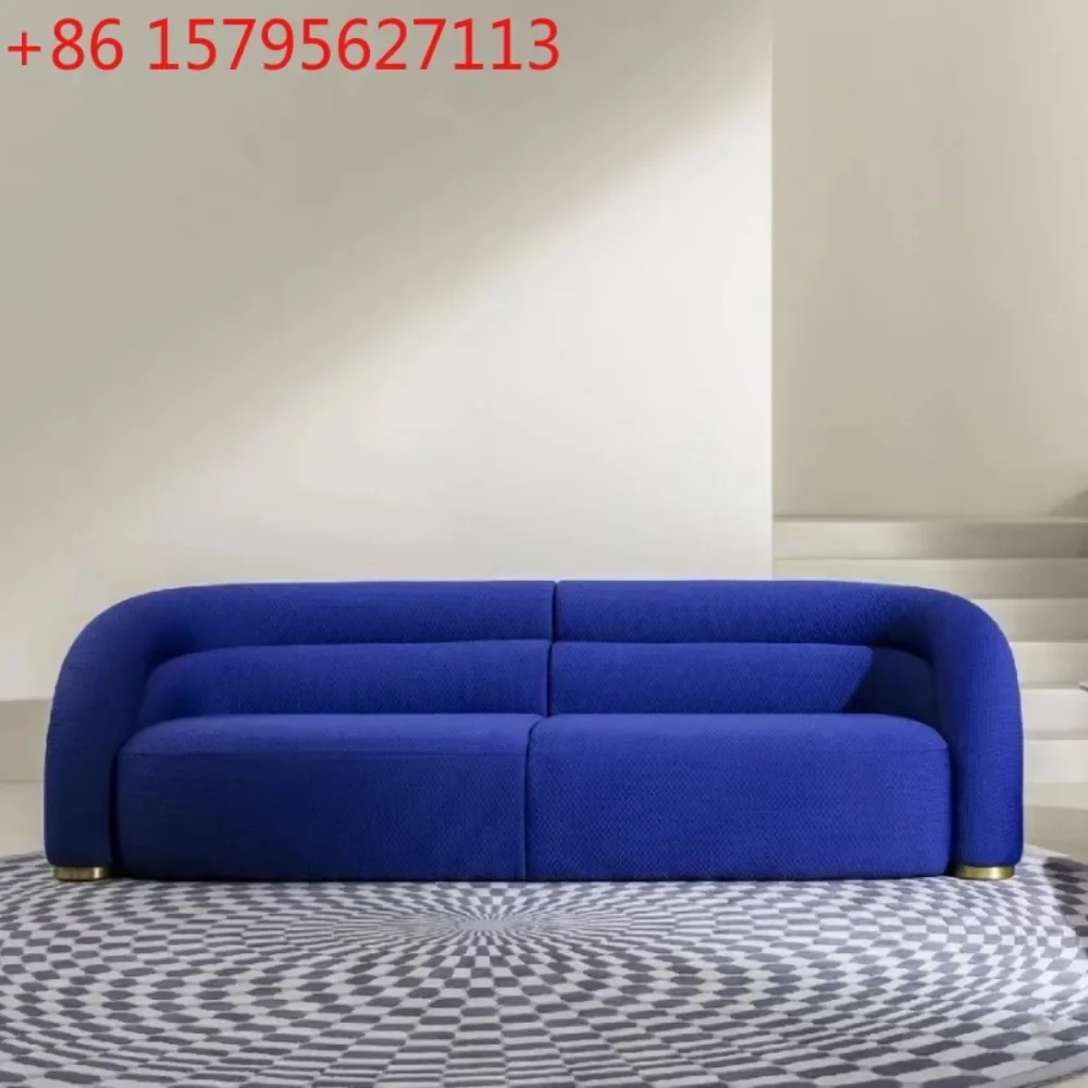 2022 new Paris style sofa Italian light luxury curved fabric valley