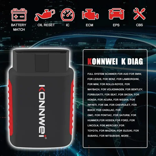KONNWEI KDIAG sistema completo escáner automático reinicio SAS EPB servicio ECU programador OBD OBD2 herramienta de diagnóstico de coche pk Thinkdiag MINI