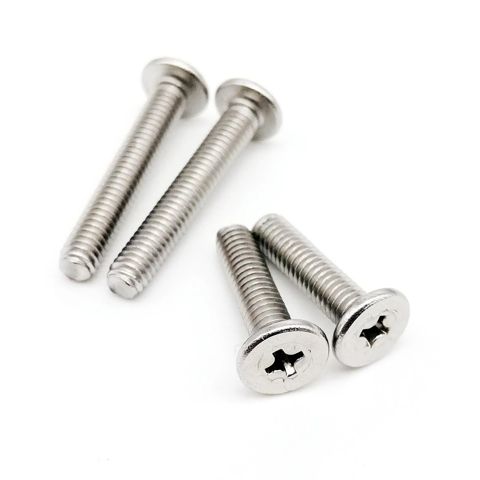 HZYUEGOU CM M1.4 M1.6 M2 M2.5 M3 M4 M5 M6 304 Edelstahl Kreuzschlitz Phillips Ultra Dünne Flachkopfschraube – Detail 5