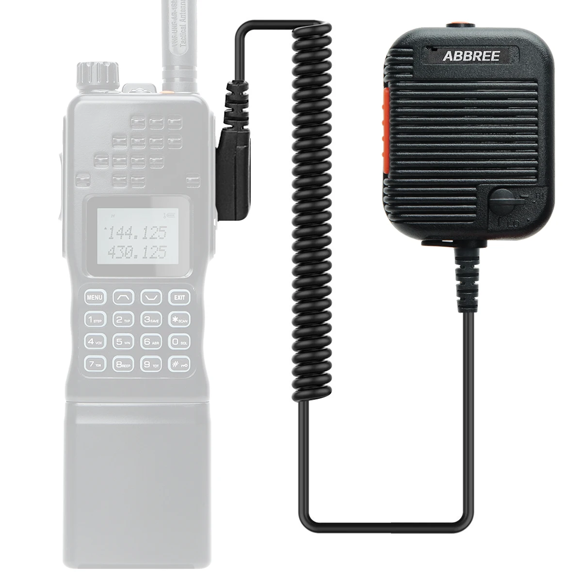 ABBREE AR-152 Walkie Talkie Speaker Mic K Plug 2 Pin Volume Adjustable For BAOFENG AR-152 UV-5R UV-25 PRO Ham Two Way Radio view 6
