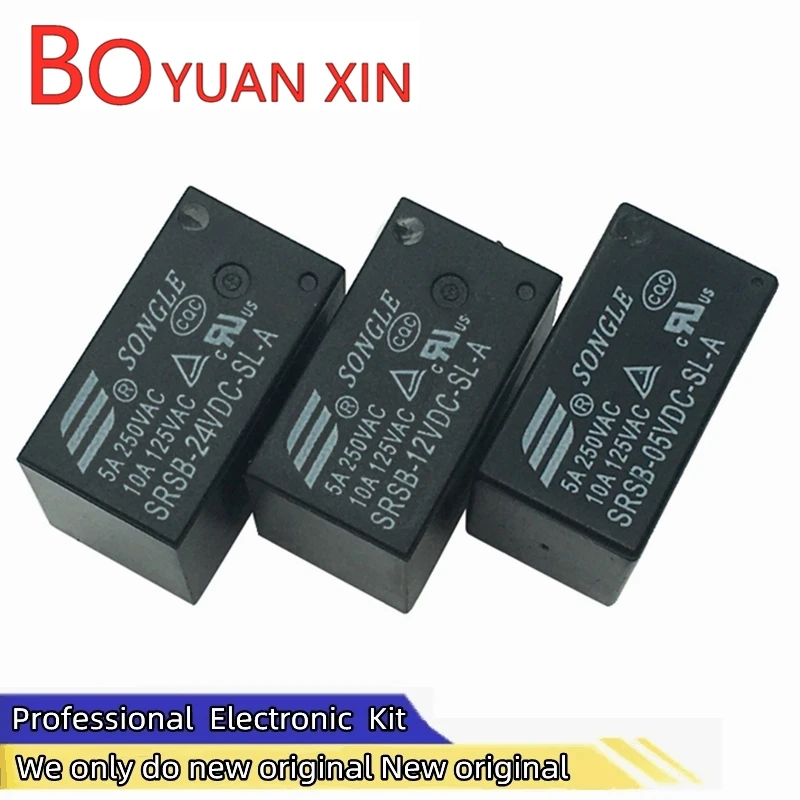 5pcs New original Relays SRSB-05VDC-SL-A SRSB-12VDC-SL-A SRSB-24VDC-SL-A 5V 12V 24V 5A 4feet electromagnetic relay