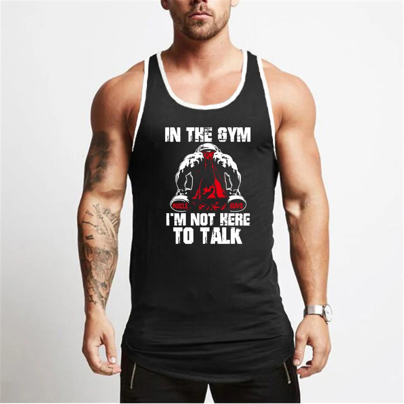 Sommer Baumwoll-Gym-Westen Bodybuilding Fitness Muskel-Tanktops Atmungsaktive Workout Herren Casual Sport Ärmellose Shirts