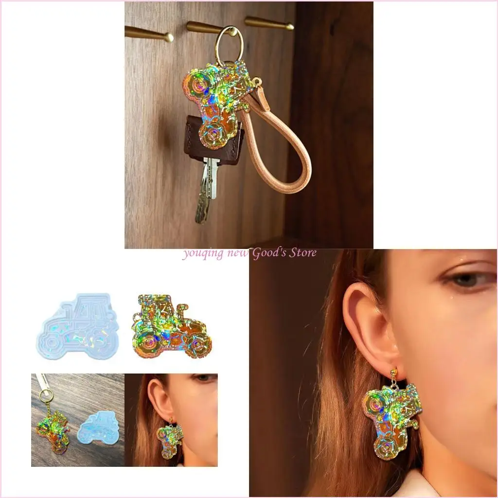 

57QA DIY форма для ювелирных изделий из смолы для изготовления сережек и подвесок в форме ключа экскаватора