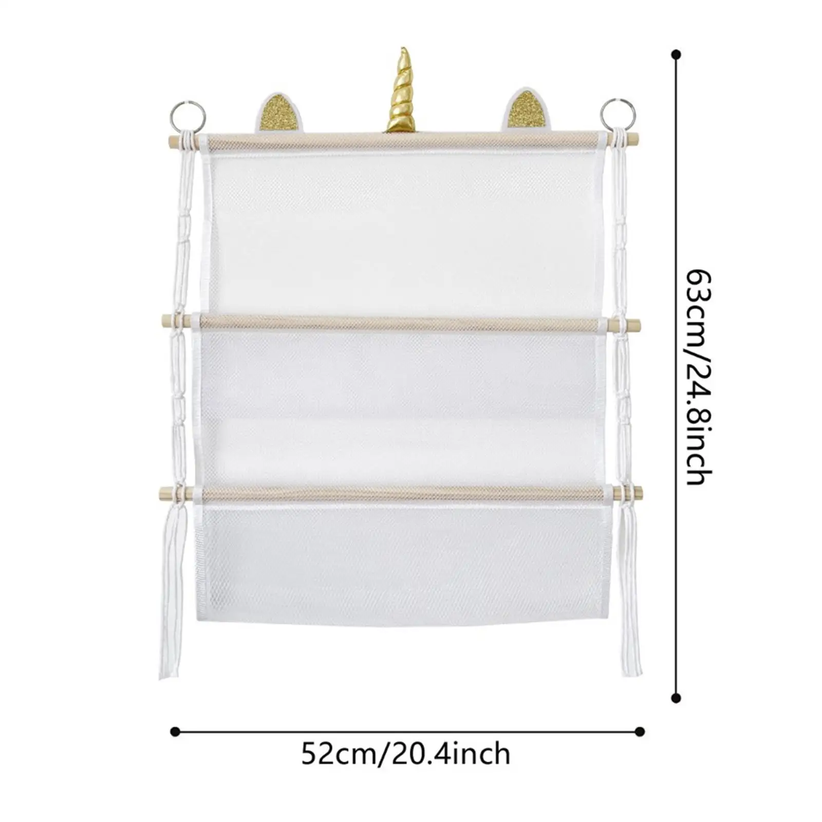 Stuffed Animal Net Plush Toy Organizer Two Layers Organizing Stuffed Toy Net, Hanging Storage for Home Bedroom Playroom