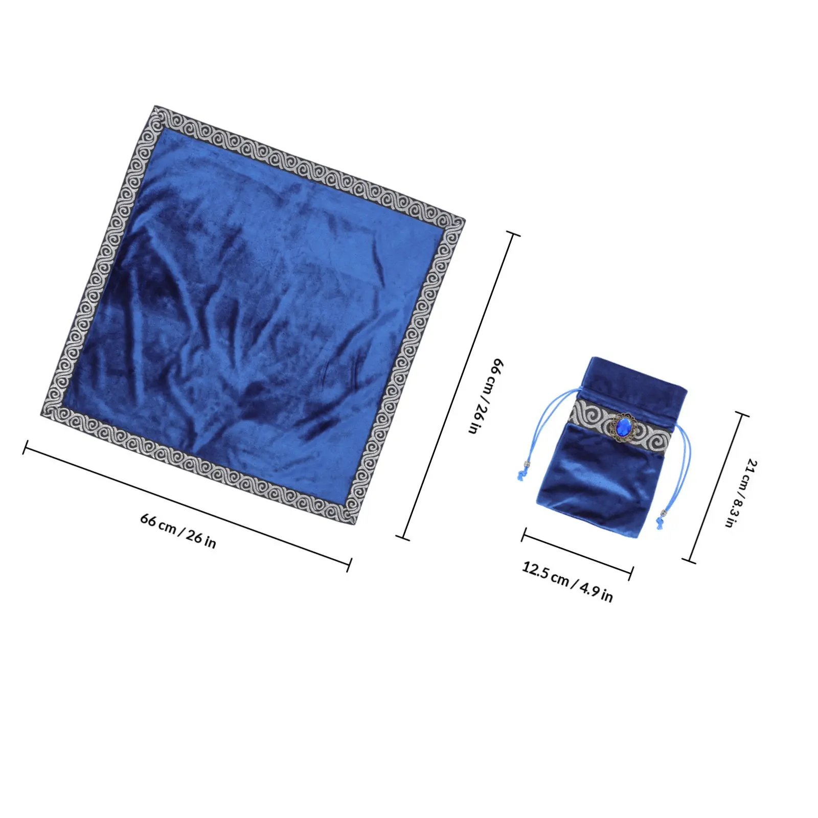 1Set Premium Dense Tarot Tablecloth Set with Drawstring Cards Pouch for Counselors Psychologists Astrology