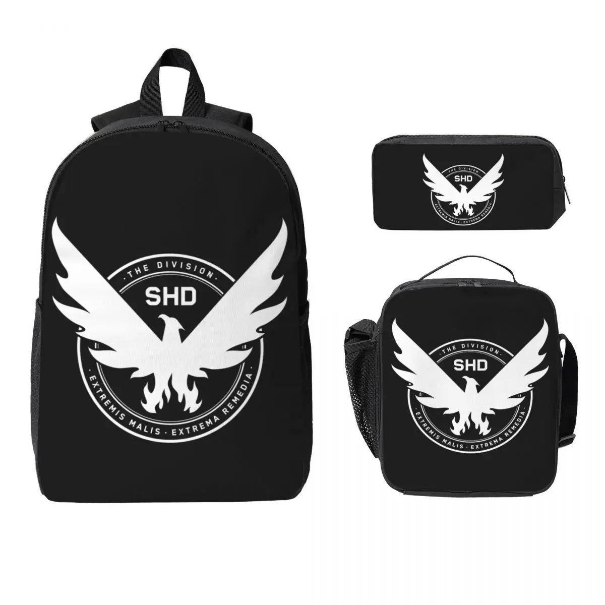 

The Division 2 Shd Strategic Homeland Division Backpack Student Boys Girl BookBag School Bag 3ps Insulated Lunch Bag Pencil Case
